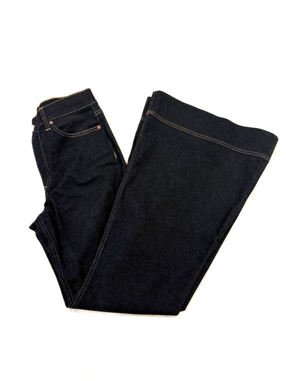 Alice + Olivia wide leg flared jeans, mid-rise, size 28 (M). - Picture 2 of 6